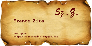 Szente Zita névjegykártya